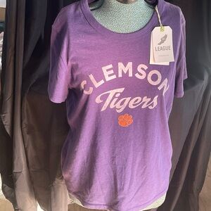 League Purple Short Sleeve Tee Clemson Tigers